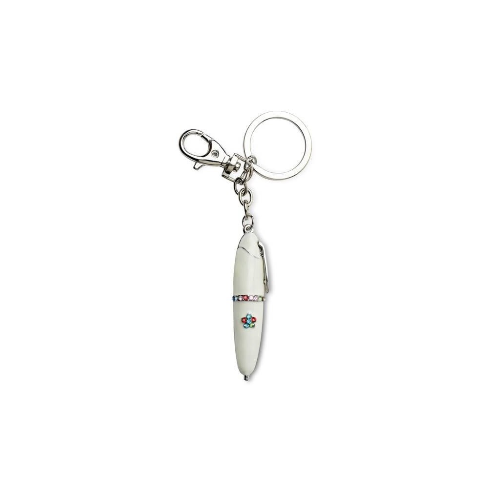 PORTACHIAVI PENNA SMALTATA WHI